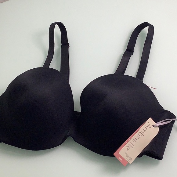 Ambrielle lightly lined Multi way push up wired strapless black bra SZ 38C NWT - Picture 13 of 14